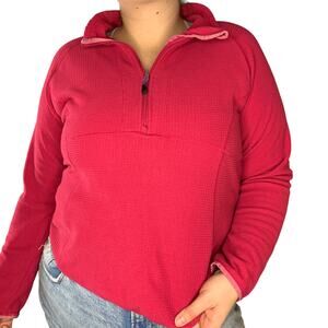 Vintage Nike ACG Pink Women’s Quarter Zip Waffle Pullover